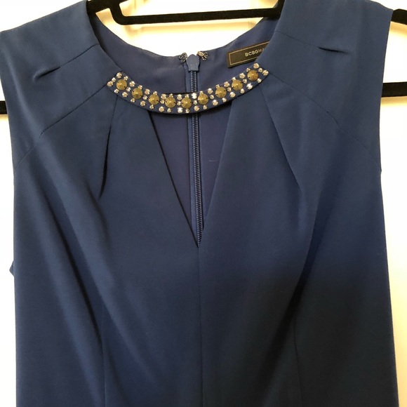 BCBG Samantha Beaded-Neck Sleeveless Dress - Picture 5 of 5